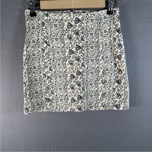 Free People Modern Femme Novelty Mini Skirt Size 2 Floral All Over Pattern